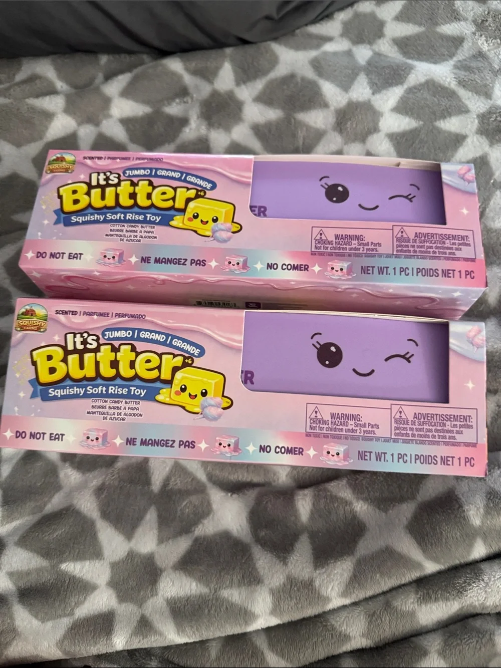 Viral 2 pack Butter Jumbo Squishy Soft Rise Toy - Purple
